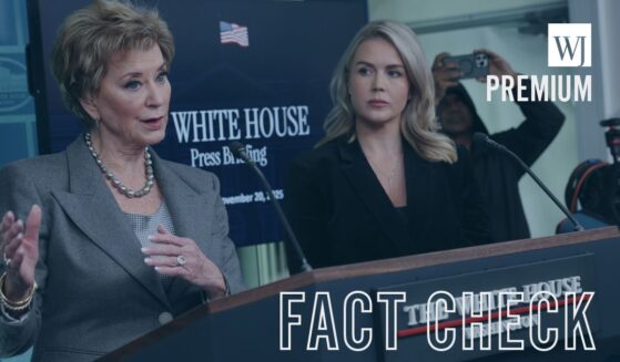 Secretary of Education Linda McMahon, left, speaks during a White House news briefing with White House press secretary Karoline Leavitt on Nov. 20 in Washington, D.C.