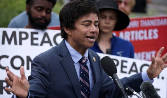 U.S. Rep. Shri Thanedar (D-MI) speaks to reporters in front of the U.S. Capitol on May 14, 2025.