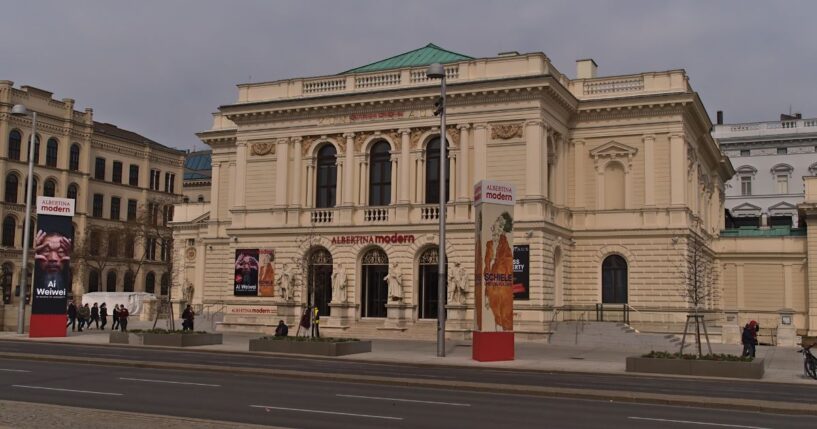 The Künstlerhaus museum stands in the daylight near Karlsplatz in the historic center of Vienna, Austria on March 20, 2022.