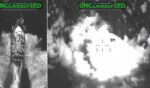 The U.S. Southern Command posted video of the boat before, left, and after it was hit by "a lethal kinetic strike."