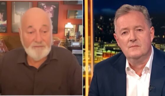Rob Reiner, left, showed compassion when host Piers Morgan asked his reaction to Charlie Kirk's September assassination.