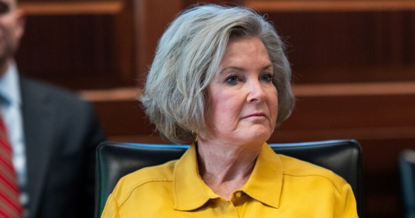 White House Chief of Staff Susie Wiles sits in the White House Situation Room June 21 as Trump administration officials monitor the mission that took out three Iranian nuclear enrichment sites.