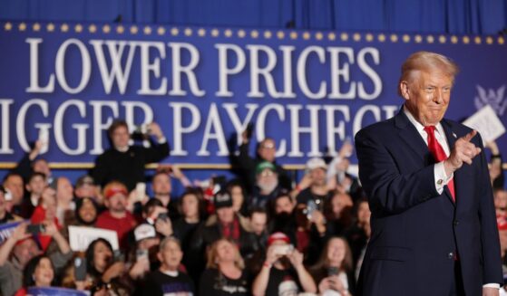 President Donald Trump attends an event Tuesday in Mount Pocono, Pennsylvania.