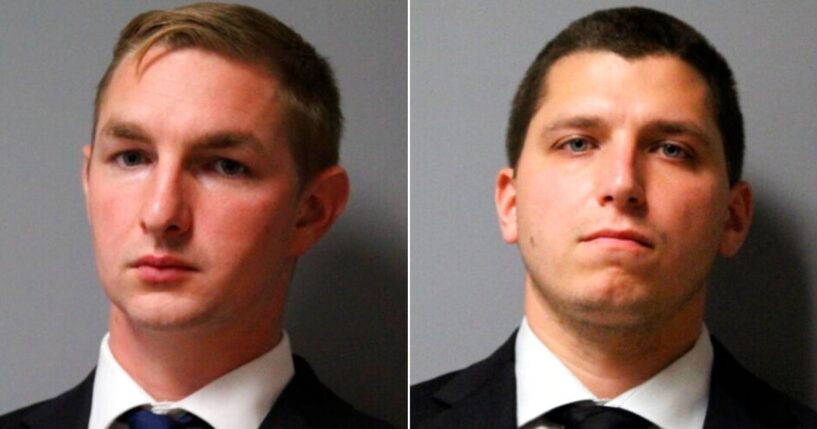 Austin police officers Christopher Taylor, left, and Karl Krycia, right, were initially indicted in 2019 for murder for a line-of-duty fatal shooting of an Austin man who came at them with a knife.