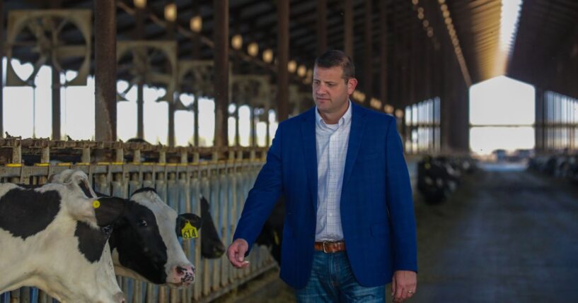 Rep. David Valadao, photographed on Oct. 21, 2022, in Hansford, California, is campaigning to keep his seat in Congress.