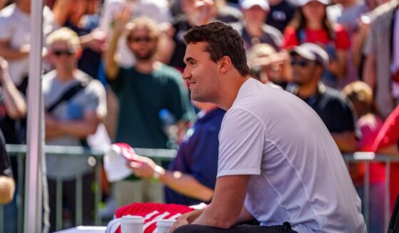 Charlie Kirk speaks at Utah Valley University on Sept. 10, 2025, in Orem, Utah.