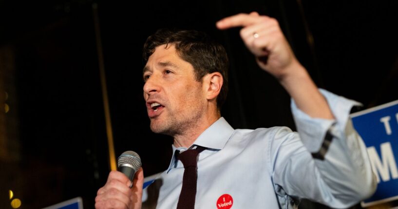 Minneapolis Mayor Jacob Frey speaks at an election night party on Nov. 4, 2025, in Minneapolis, Minnesota.
