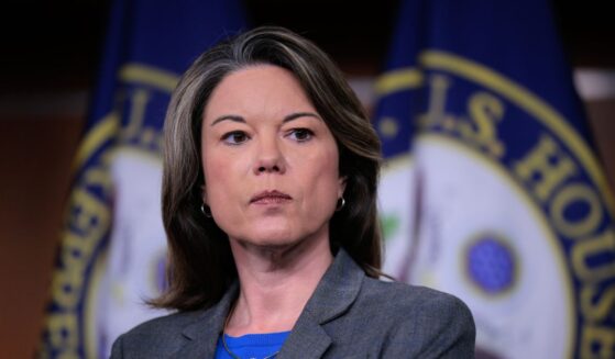 Rep. Angie Craig joins fellow Democrats for a news conference about the Republican efforts to pass a budget at the U.S. Capitol on May 6, 2025, in Washington, D.C.
