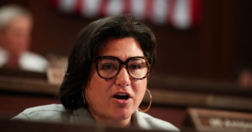 Rep. Emily Randall speaks during the House Oversight and Government Reform Committee meeting at the U.S. Capitol on March 25, 2025, in Washington, D.C.