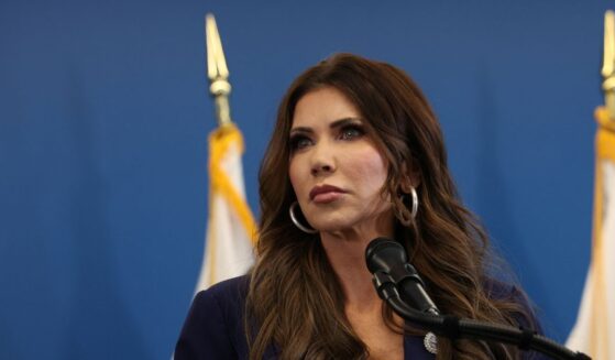 Secretary of Homeland Security Kristi Noem attends a press conference in New York City on Jan. 8, 2026.