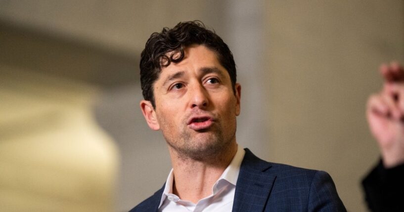 Minneapolis Mayor Jacob Frey speaks during a news conference at City Hall on Jan. 9, 2026, in Minneapolis, Minnesota.