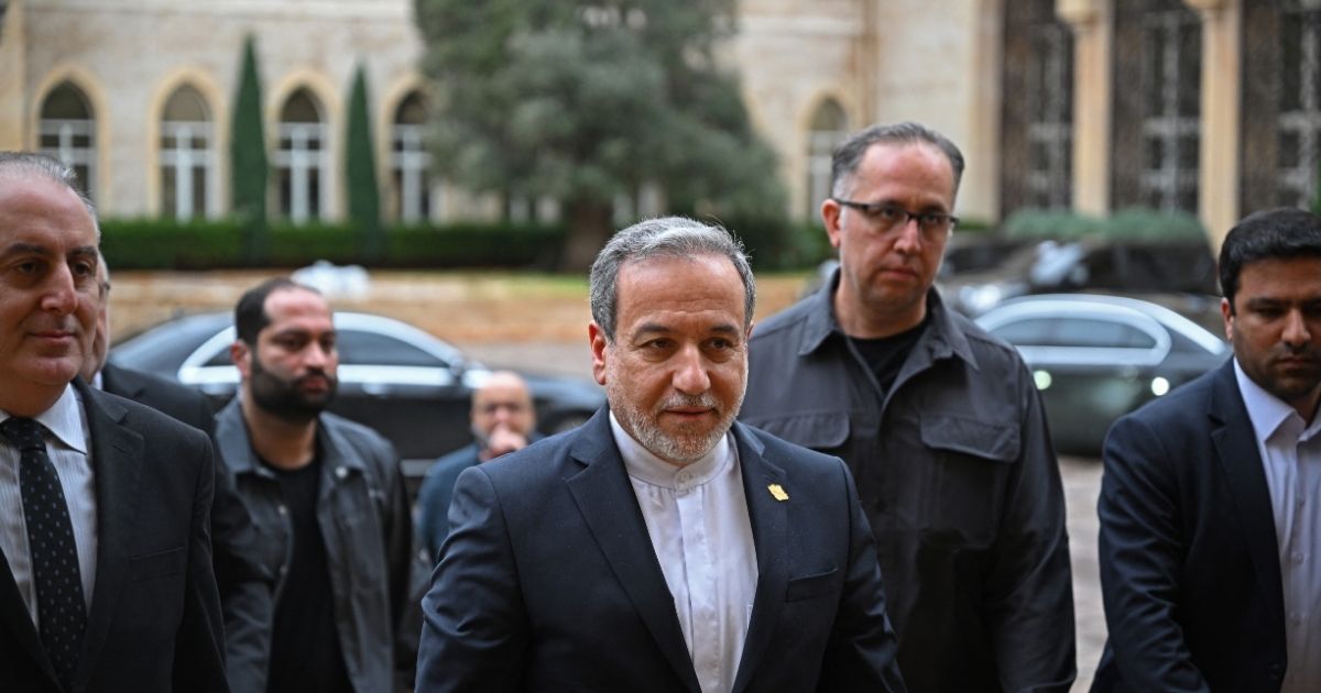 Iranian Foreign Minister Abbas Araghchi arrives at the government palace to meet Lebanon's Prime Minister Nawaf Salam in Beirut on Jan. 9, 2026.