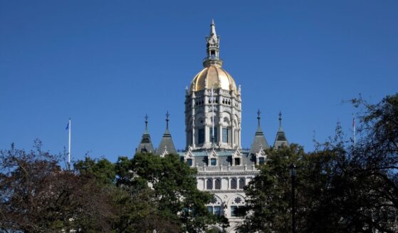 The Connecticut State Capitol is located north of Capitol Avenue and south of Bushnell Park in Hartford, Connecticut.