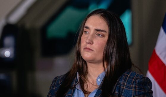 Immigration and Customs Enforcement Deputy Director Madison Sheahan speaks during a news conference with Homeland Security Secretary Kristi Noem about ongoing immigration enforcement efforts on Oct. 30, 2025, in Gary, Indiana.