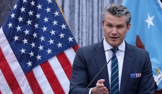 Secretary of Defense Pete Hegseth speaks during a Christmas service at the Pentagon on Dec. 17, 2025, in Arlington, Virginia.