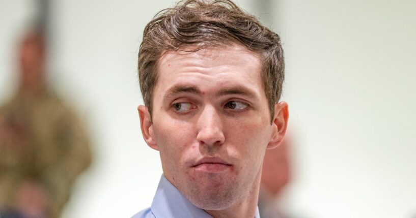 Tyler Robinson, accused of fatally shooting Charlie Kirk, appears during a hearing in Fourth District Court on Dec. 11, 2025, in Provo, Utah.