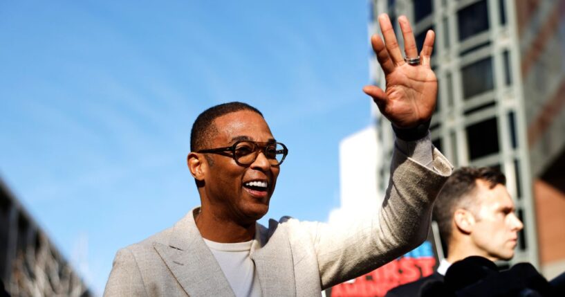 Journalist Don Lemon waves outside federal court on Jan. 30, 2026, in Los Angeles, California.