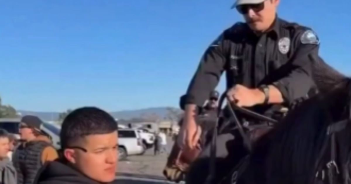 A tailgater in California gets into an altercation with police officers in January 2026.