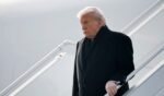 President Donald Trump disembarks Air Force One as he arrives at Zurich Airport before attending the World Economic Forum in Davos, on Jan. 21, 2026, in Zurich, Switzerland.
