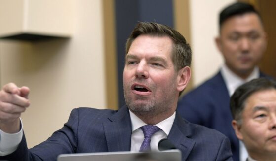 Rep. Eric Swalwell questions Special Counsel Jack Smith as he testifies during a hearing before the House Judiciary Committee in the Rayburn House Office Building on Capitol Hill on Jan. 22, 2026, in Washington, D.C.