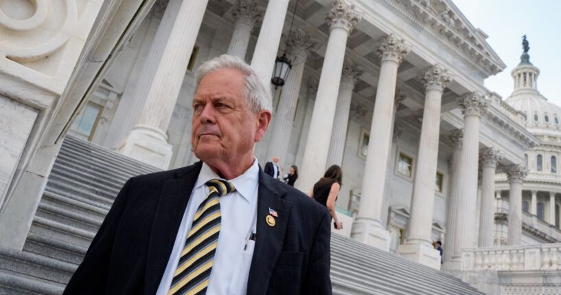 Rep. Ralph Norman, a Republican from South Carolina, walks down the steps of the House of Representatives at the U.S. Capitol Building on July 23, 2025, in Washington, D.C.