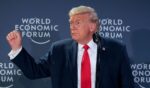 President Donald Trump speaks during a reception for business leaders at the World Economic Forum Annual Meeting on Jan. 21, 2026, in Davos, Switzerland.
