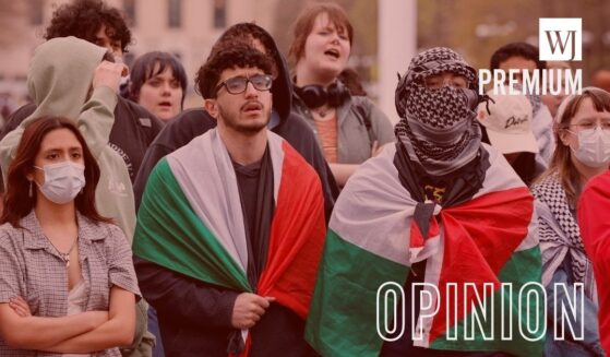 Pro-Palestinian demonstrators gather at the University of Michigan campus in Ann Arbor, Michigan, on April 21, 2025. No such protests have broken out in support of Iranians, despite thousands of civilians reported killed by their government.