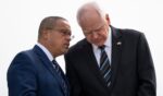 Minnesota Attorney General Keith Ellison, left, and Minnesota Gov. Tim Walz, seen in a 2024 photo, are set to testify on their state's massive fraud scandal.