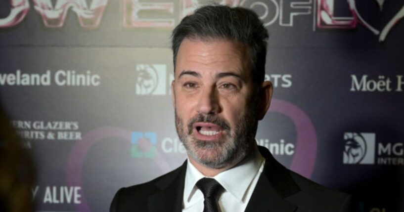 Jimmy Kimmel, seen in a 2025 photo, turned on the tears for a Minnesota man shot while trying to interfere with federal immigration officers doing their jobs.