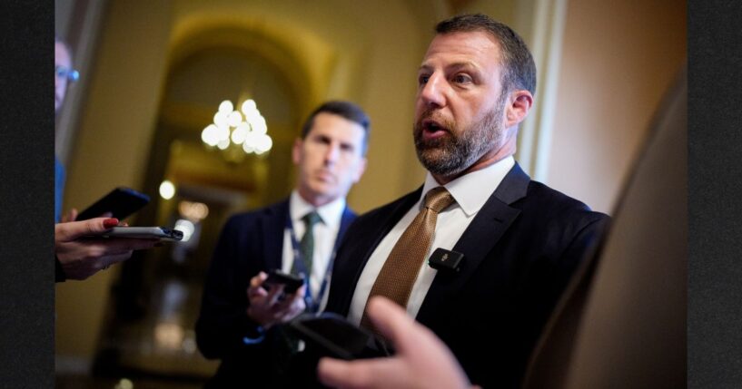 GOP Sen. Markwayne Mullin of Oklahoma, seen speaking to reporters in a file photo dated Oct. 15, provided some interesting behind-the-scenes information Wednesday about how Democrats behave in private, as opposed to what they say when the news cameras are rolling.
