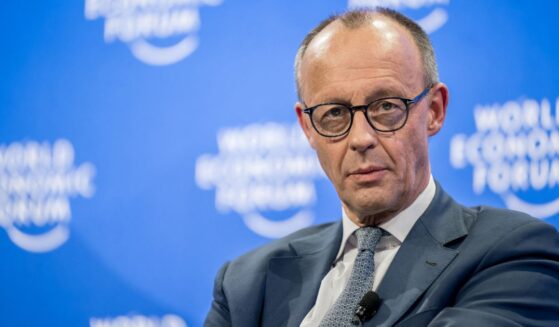 German chancellor Friedrich Merz, seen at the 2025 World Economic Forum annual meeting in Davos, Switzerland, is one of the European leaders who have expressed interest in activating the EU's "trade bazooka" against the United States.