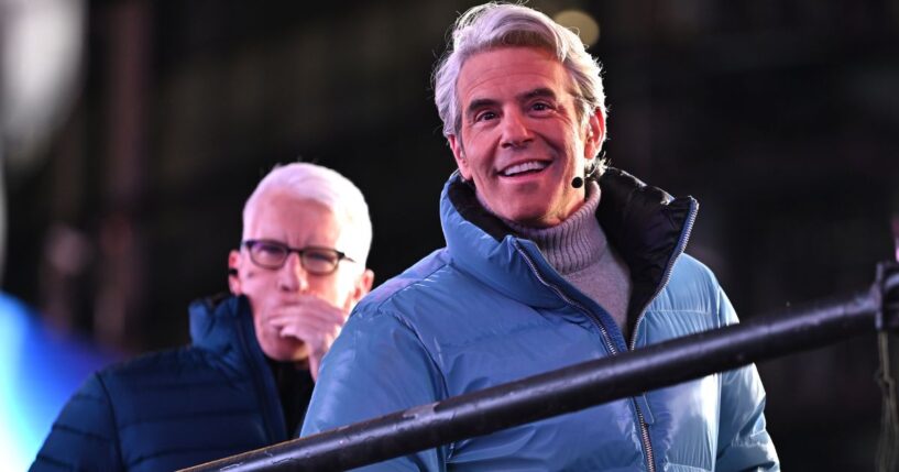 Anderson Cooper and Andy Cohen attend the Times Square New Year's Eve 2026 Celebration on Dec. 31, 2025 in New York City.