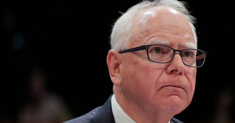 Minnesota Gov. Tim Walz listens during a hearing with the House Oversight and Accountability Committee at the U.S. Capitol on June 12, 2025 in Washington, DC.