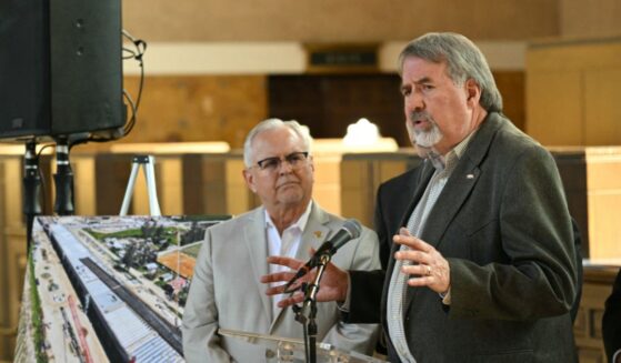 Rep. Doug LaMalfa speaks during a news conference at Union Station in downtown Los Angeles on Feb. 20, 2025.