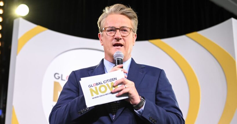 Joe Scarborough speaks at the Global Citizen NOW Summit at The Glasshouse in New York City on April 28, 2023.