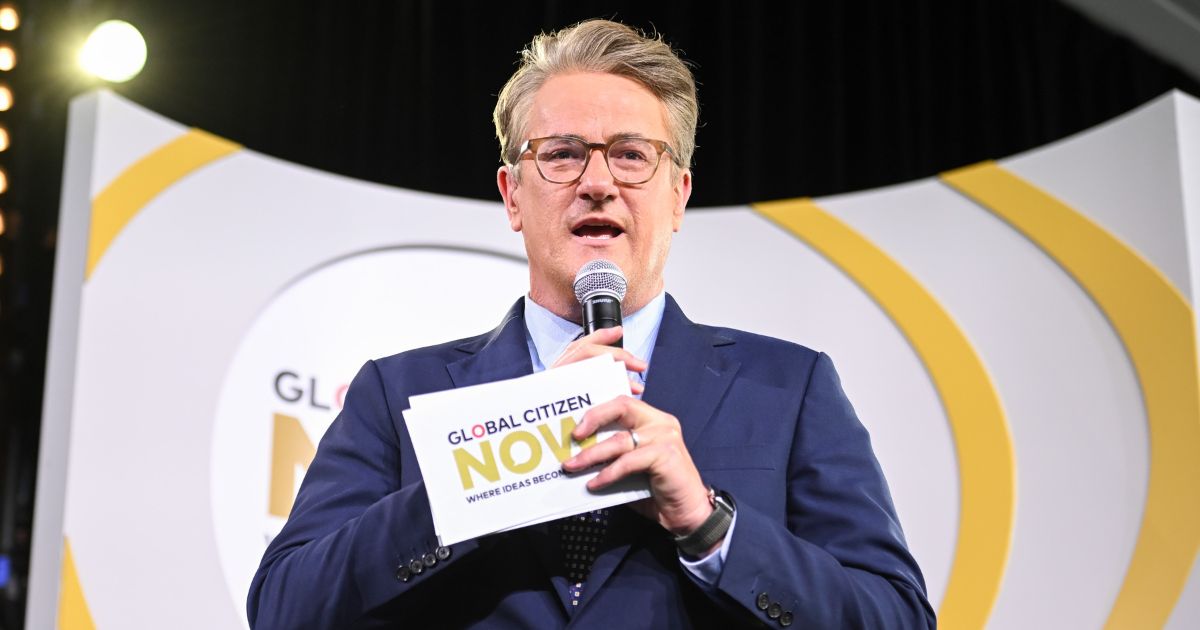 Joe Scarborough speaks at the Global Citizen NOW Summit at The Glasshouse in New York City on April 28, 2023.