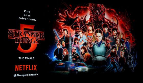 A view of signage during Netflix's "Stranger Things" Multi-City Series Finale Screening in Chicago on Dec. 31, 2025.