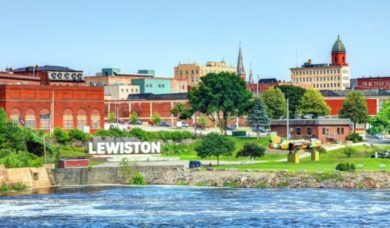 A view of Lewiston, Maine, the second most populous city in Maine.