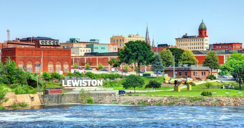 A view of Lewiston, Maine, the second most populous city in Maine.