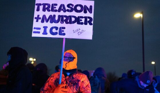 Anti-ICE protesters and/or agitators gather outside of the Whipple federal building on Jan. 17, 2026 in Minneapolis, Minnesota.
