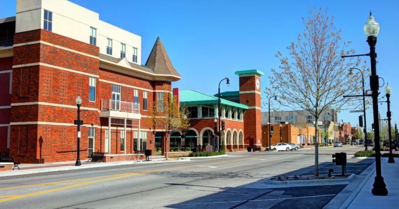 A street in the city of Broken Arrow, Oklahoma.