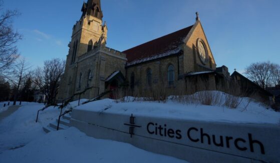 Cities Church as seen in St. Paul, Minnesota, on Jan. 19, 2026 where anti-ICE agitators stormed in and disrupted a service.
