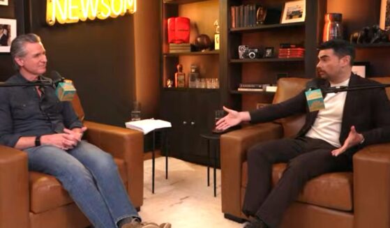 Ben Shapiro, right, called out California Gov. Gavin Newsom for a social media post Newsom's team put out.