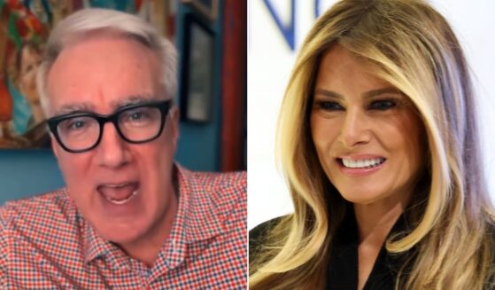 Liberal commentator Keith Olbermann, left, published a social media post Wednesday in which he mocked first lady Melania Trump’s accent to score some cheap points with his followers.