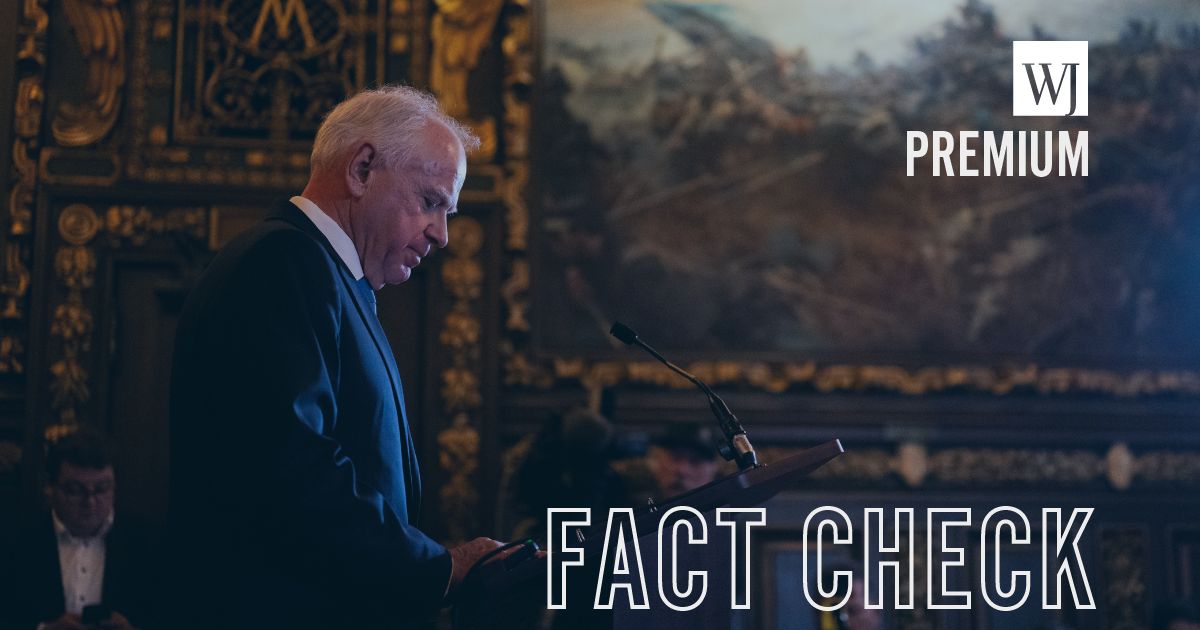 Minnesota Gov. Tim Walz speaks during a news conference at the State Capitol building on Jan. 5, 2026, in St. Paul, Minnesota.