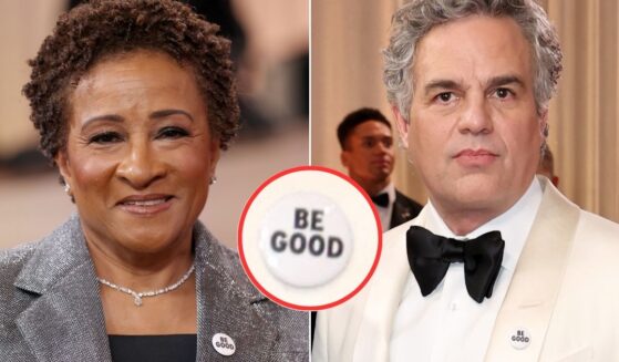Wanda Sykes, left, and Mark Ruffalo were among the celebrities wearing anti-ICE pins during Sunday's Golden Globe Awards.