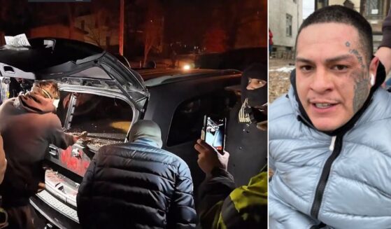 Independent journalist Nick Sortor posted video of rioters smashing their way into a vehicle and stealing a weapon and ammunition Wednesday night. Now, the Department of Homeland Security says it has one of the suspects in custody.