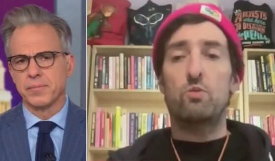 CNN's Jake Tapper, left, let his unhinged radical guest ramble along at length with his remarks about ICE using "concentration camps" and "ovens."