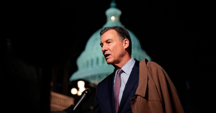 Rep. Tom Suozzi, a New York Democrat, is seen speaking with members of the media outside the U.S. Capitol in a file photo dated Dec. 17.