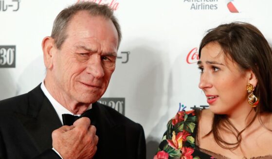 Tommy Lee Jones and Victoria Jones are seen in a file photo attending the Tokyo International Film Festival on Oct. 25, 2017, in Tokyo, Japan. Victoria Jones was found dead in a San Francisco hotel room Thursday.